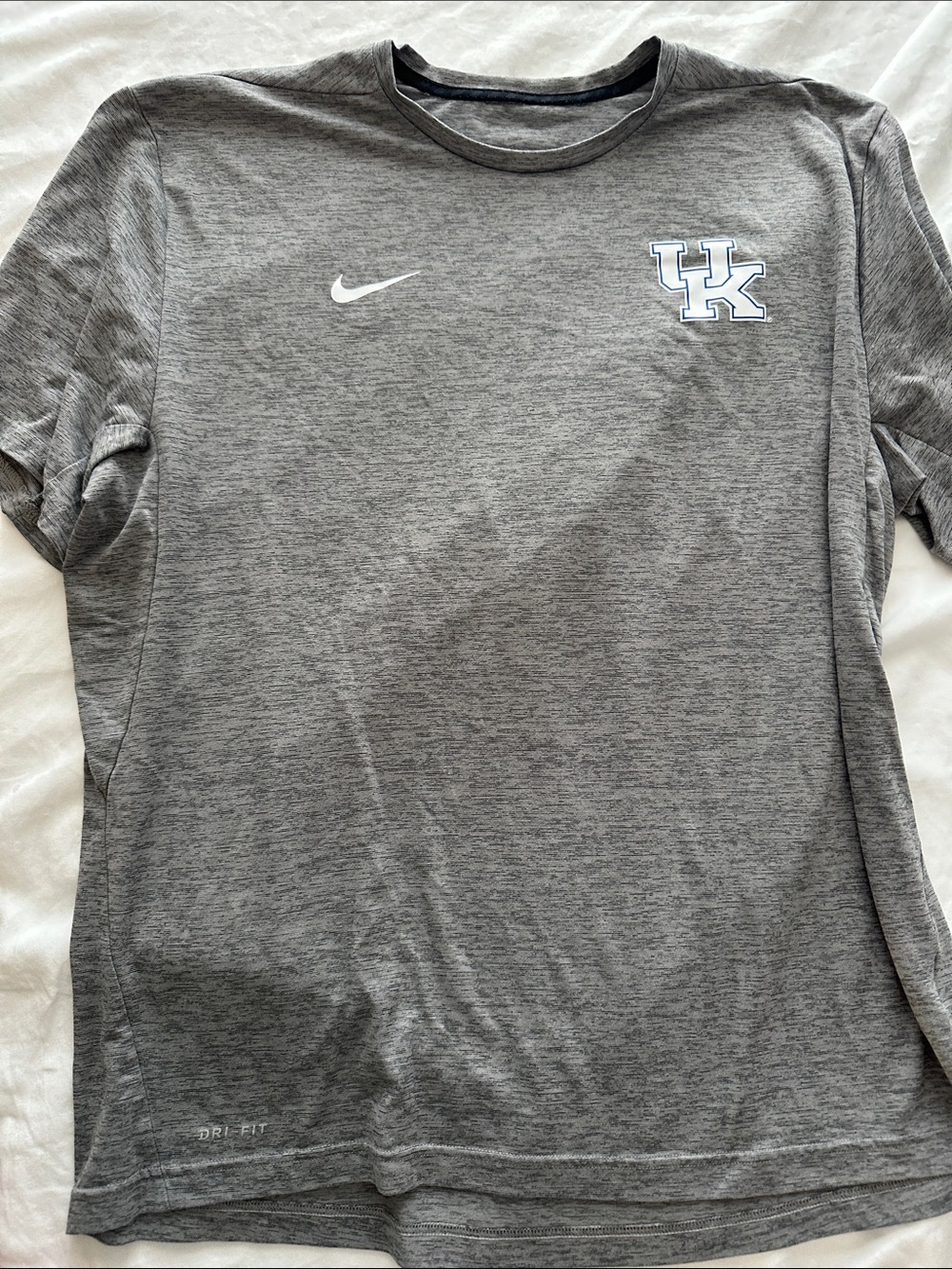 Nike Men’s Grey Dri-FIT UK Logo Short Sleeve Tee